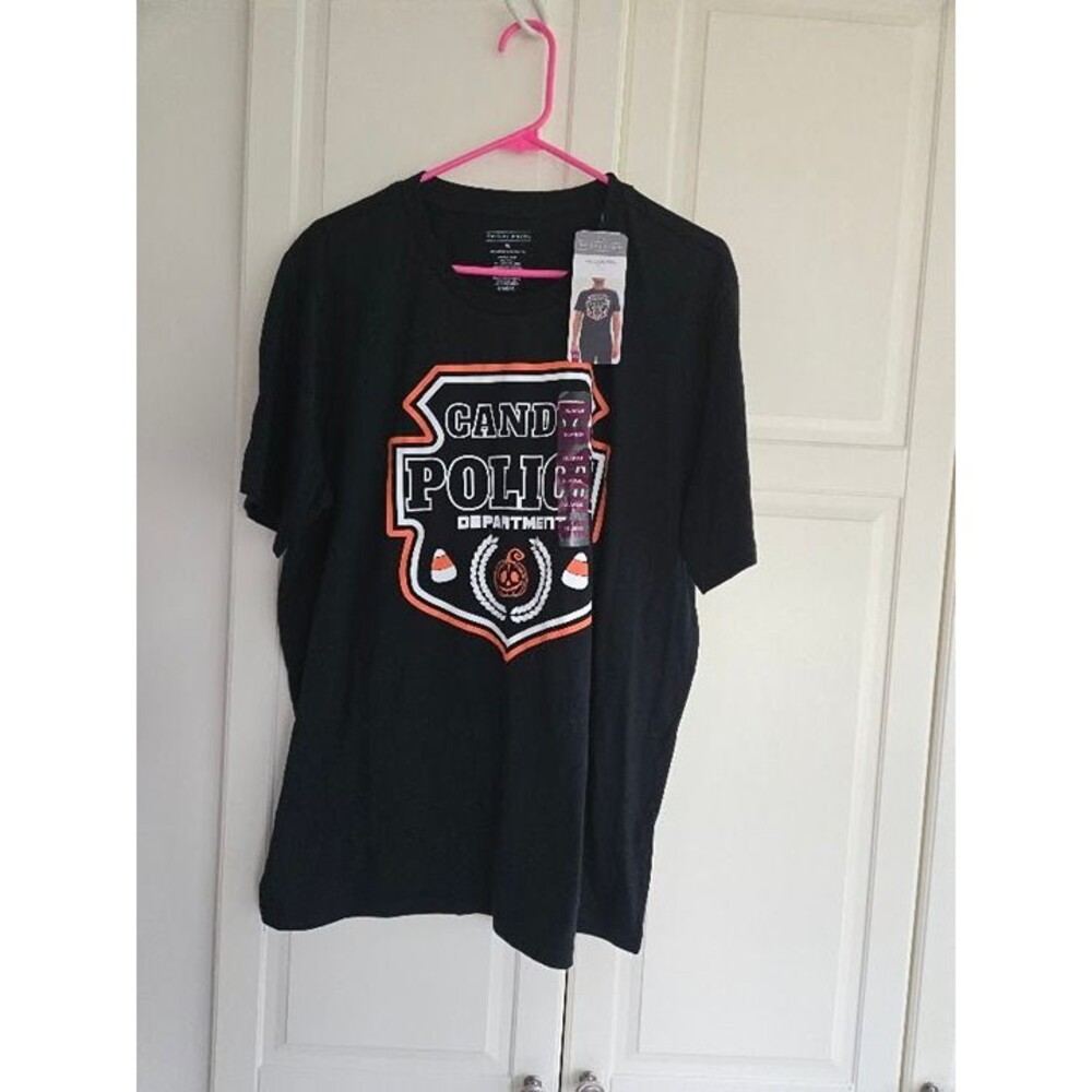 Berkley Jensen Candy Police Department Halloween T-Shirt Mens XL New